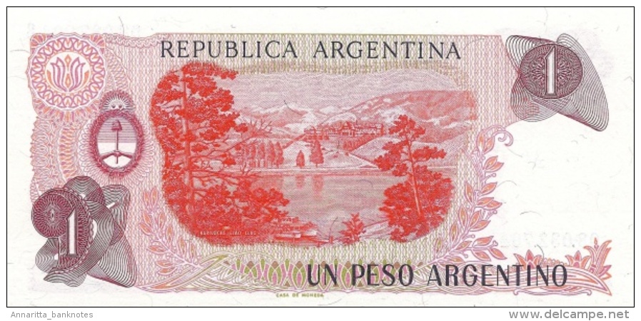 Argentina (BCRA) 1 Peso Argentino ND (1984) Series B UNC Cat No. P-311a / AR364b - Argentinië