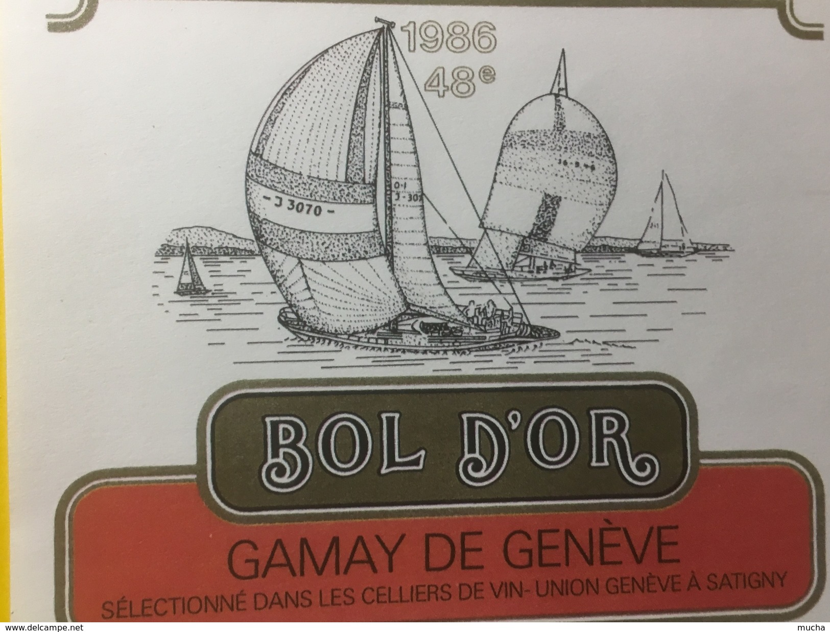 3741 - 48e  Bol D'Or  1986 Gamay De Genève - Bateaux à Voile & Voiliers