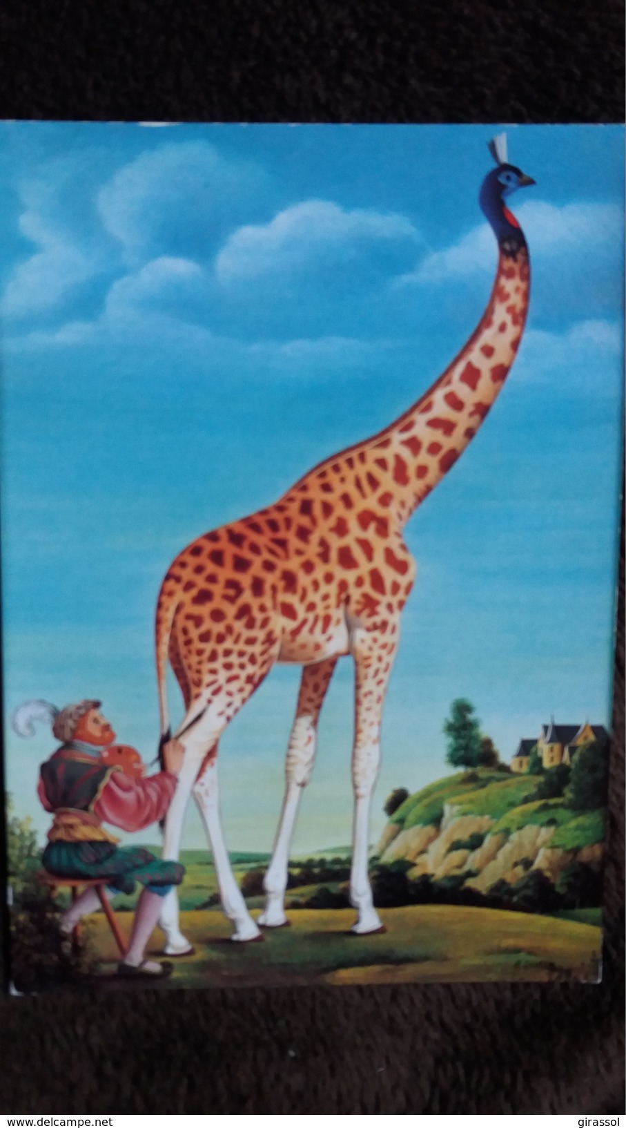 CPSM Girafe L Oeil Du Peintre Bernard Durin - Giraffes