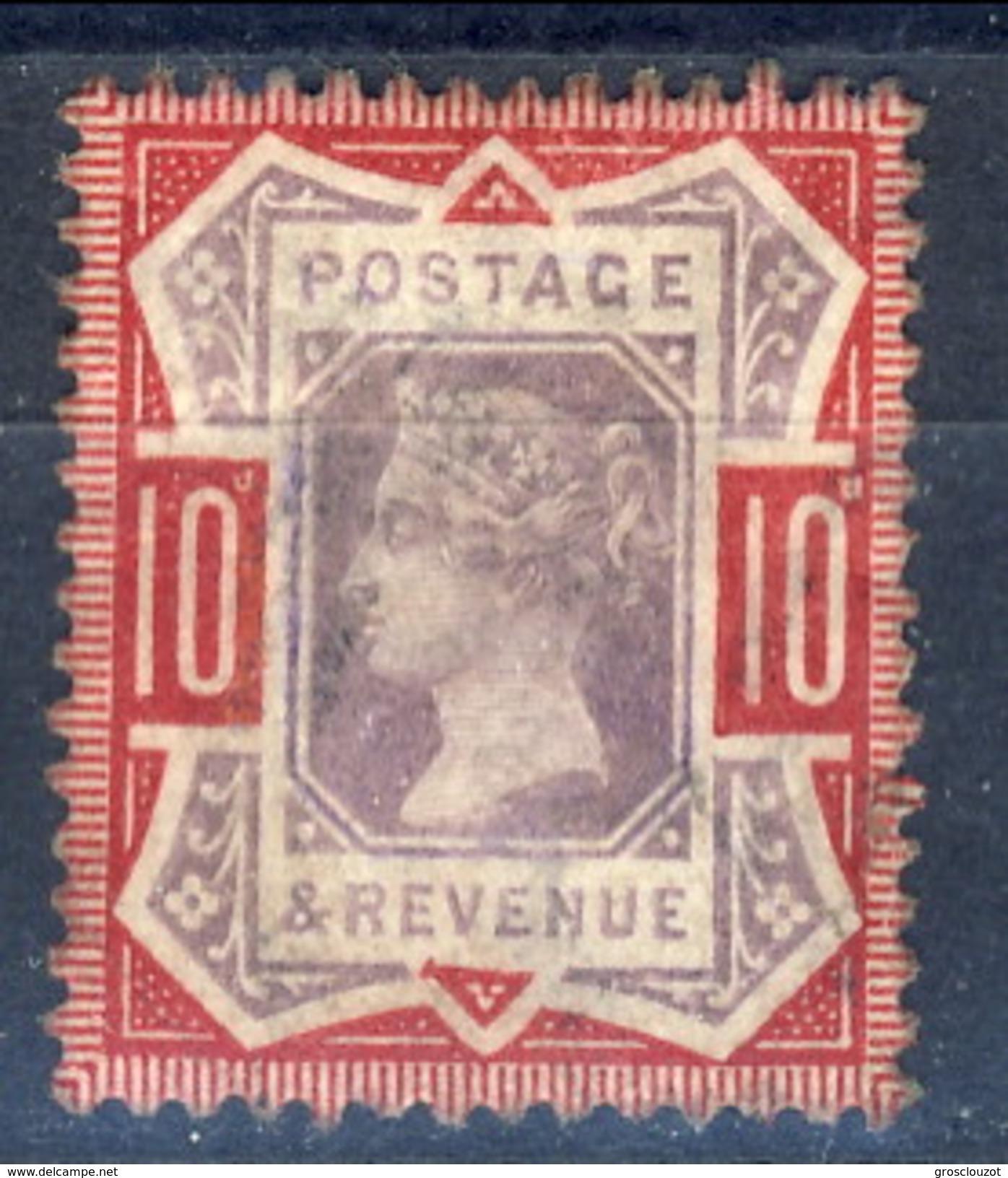UK 1887 Victoria N. 102 - 10 Penny Rosso E Bruno MLH Cat. &euro; 90 - Ungebraucht