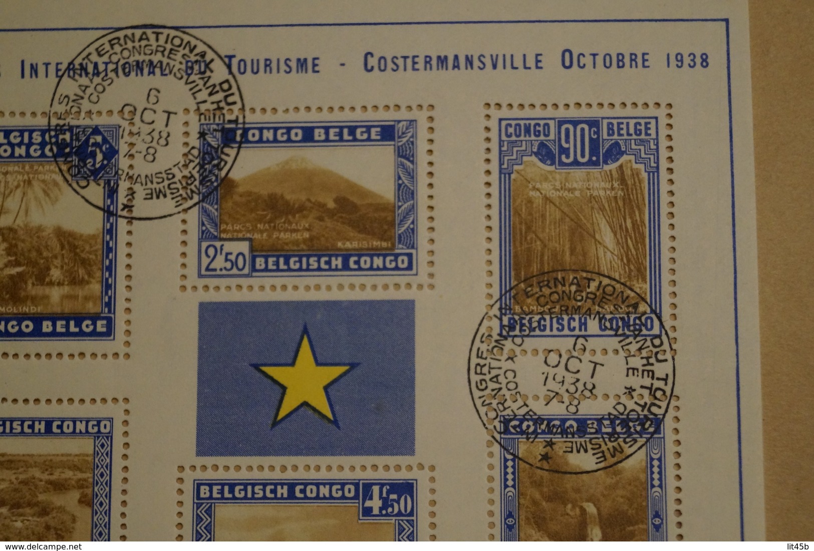 RARE Feuillet Congo Belge,octobre 1938,état Neuf Avec Gomme,Costermansville,collection - Neufs