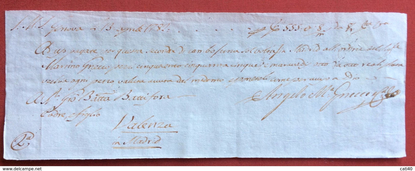 CAMBIALE NAPOLI 1817 SECONDA DI CAMBIO MANOSCRITTA   CON FIRME AUTOGRAFE - Bills Of Exchange