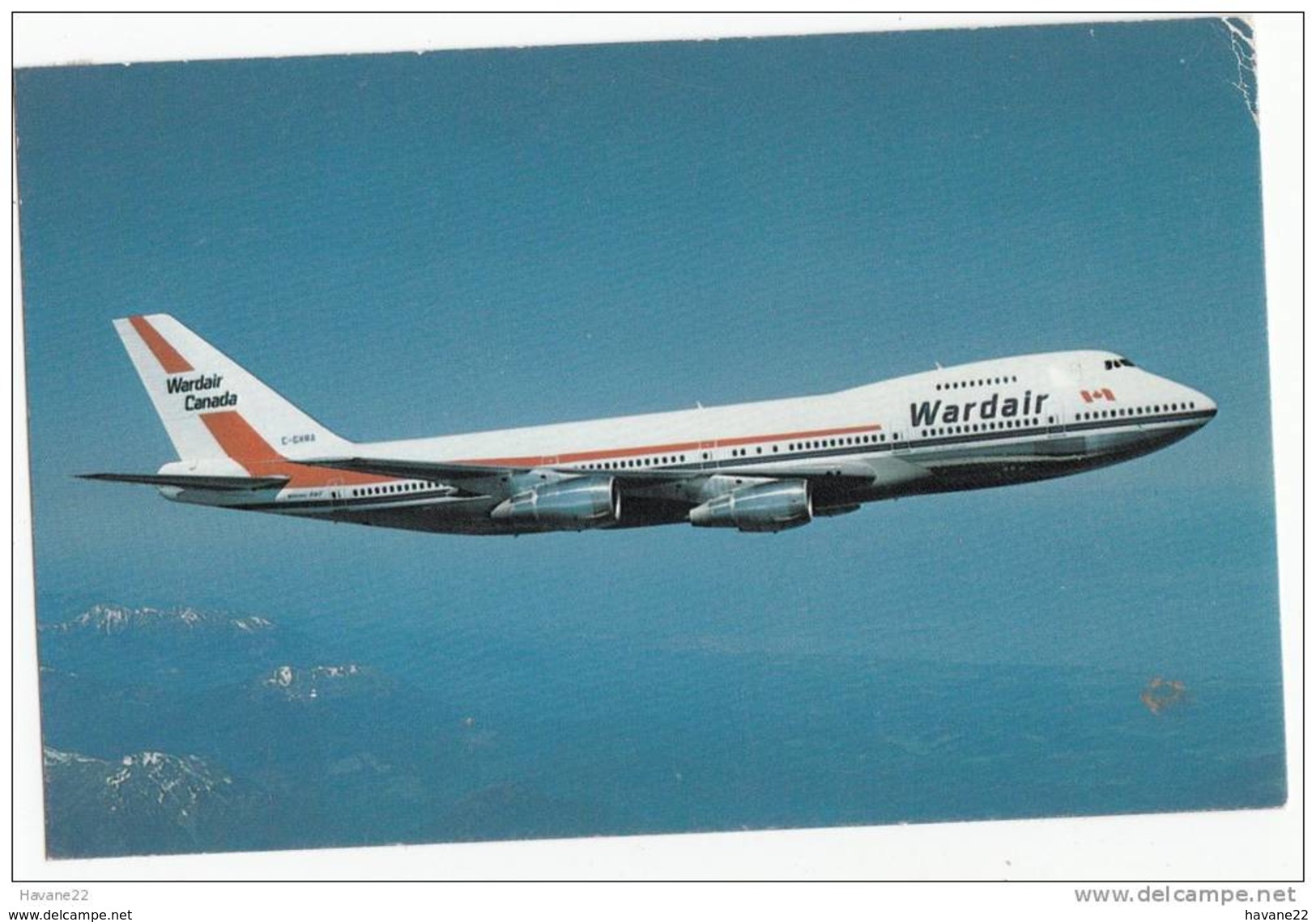 X1292 BOEING 747 WARDAIR CANADA 2 SCANS - 1946-....: Moderne