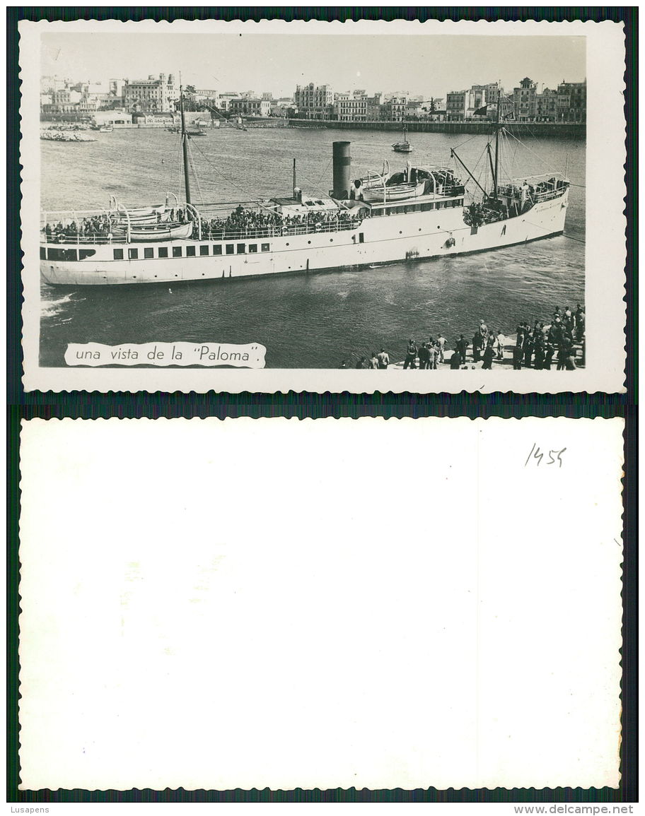 BARCOS SHIP BATEAU PAQUEBOT STEAMER [BARCOS #01459] - UNA VISTA DE LA PALOMA URUGUAY - A IDENTIFIER BATEAU - Steamers