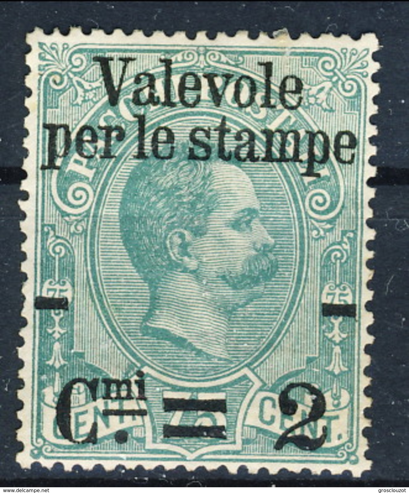 Regno 1890 N. 53 C. 2 Su 75 Verde Valevole Per Le Stampe MH Perfetta Centratura Cat. &euro; 6 - Ongebruikt