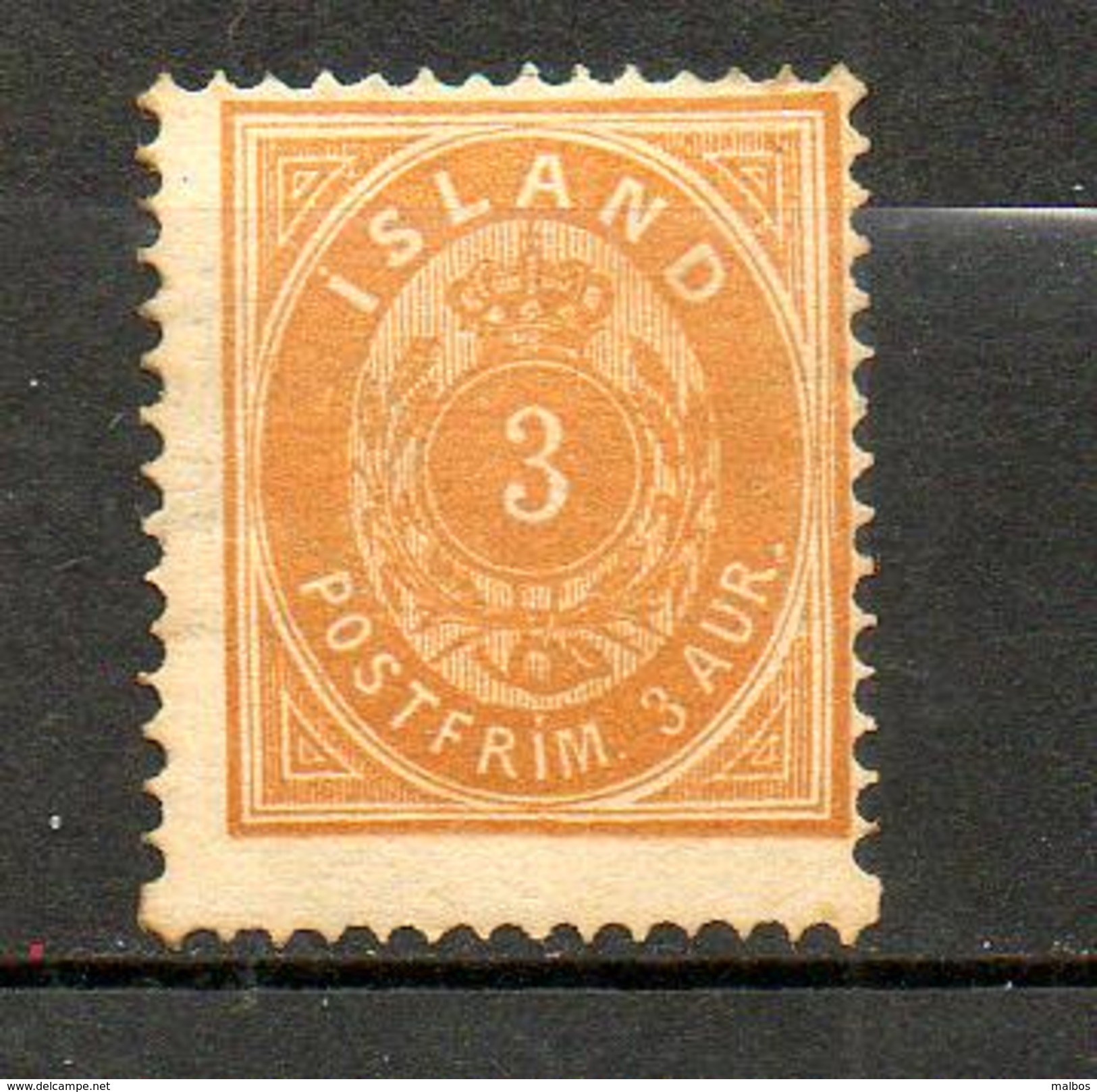 ISLANDE - 1882  (**) Y&T N° 12    P14x13,5  Type I - Unused Stamps