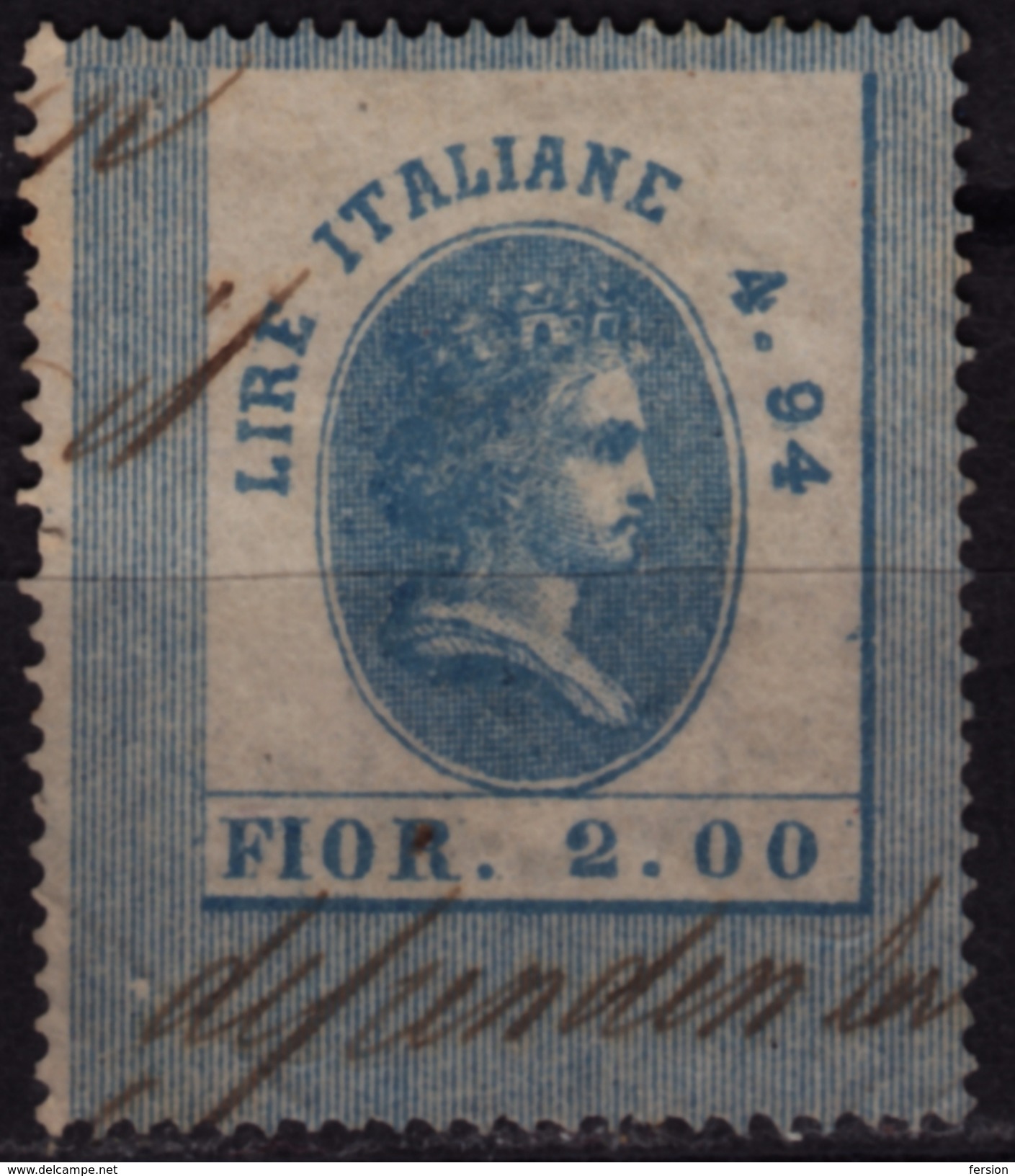 ITALY - Revenue Tax Stamp - MARCA DA BOLLO - LIRE ITALIANE FIOR. 2 - Revenue Stamps