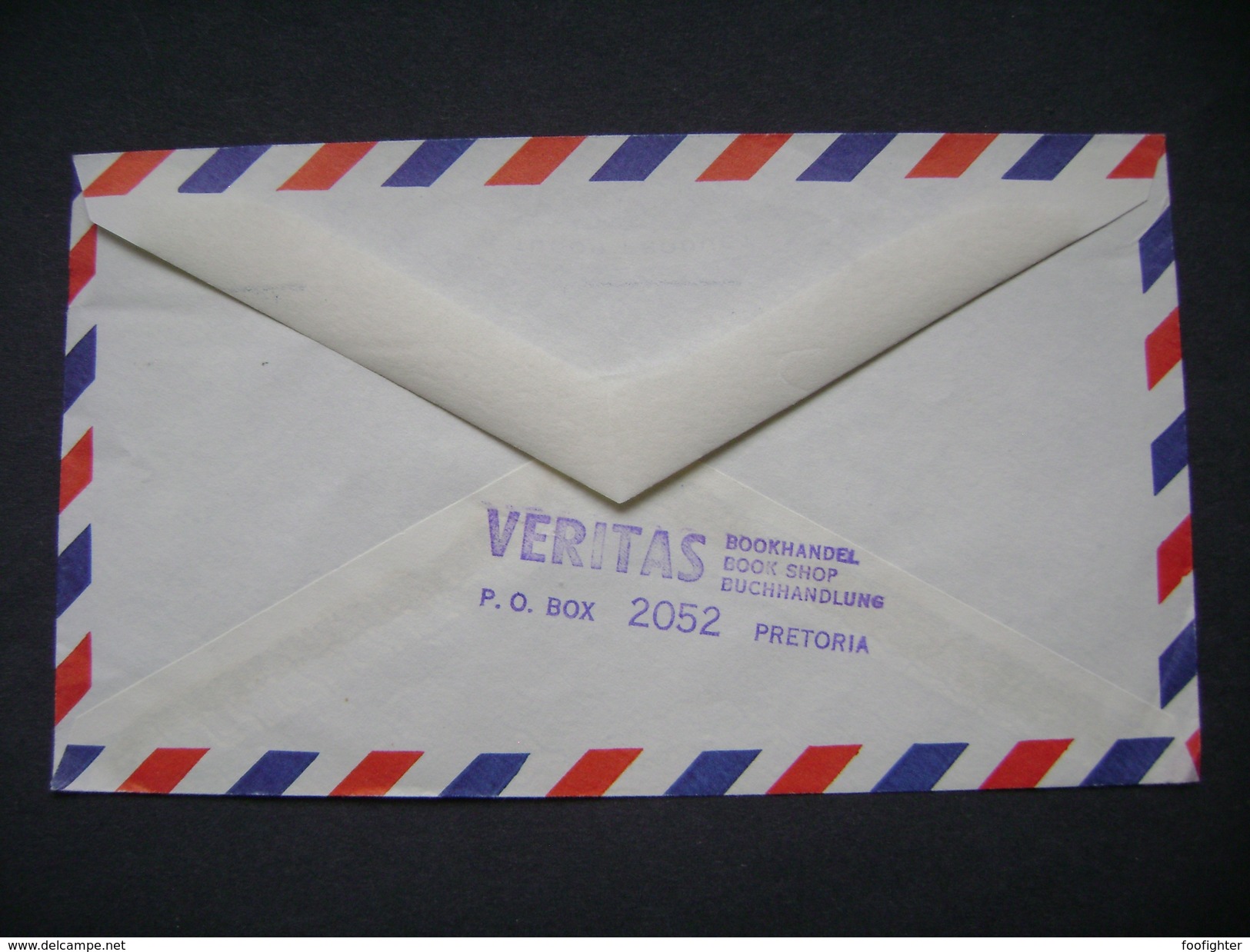 Airmail Letter Sent From Pretoria To Germany 1968 - Stamp 1 C + 5 C - Poste Aérienne