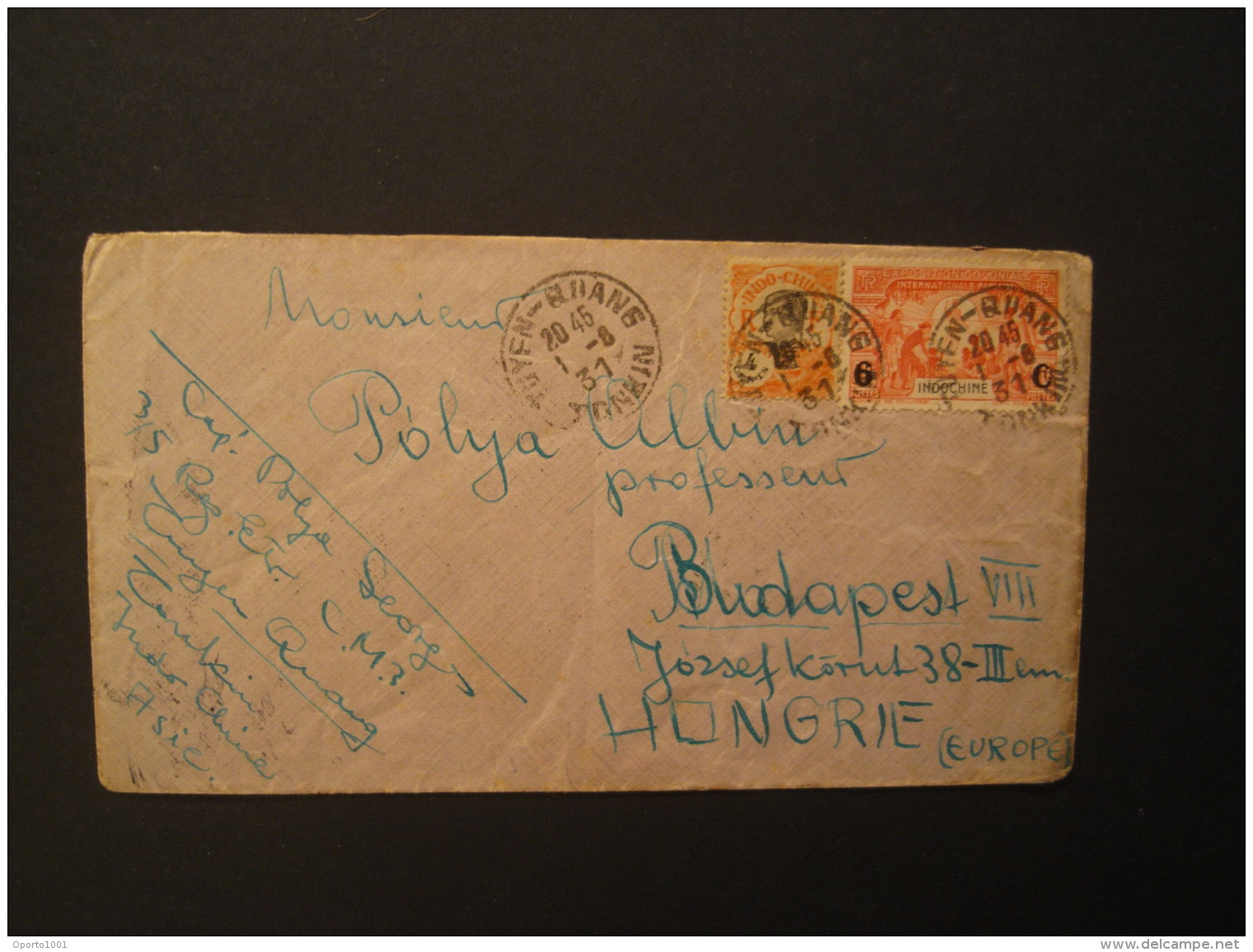 FOREIGN LEGION 1931 Cover From Hungarian Foreign Legion Soldier To Hungary, Bearing 4c (SG 122) &amp; 6c On 90c (SG 161) - Covers & Documents