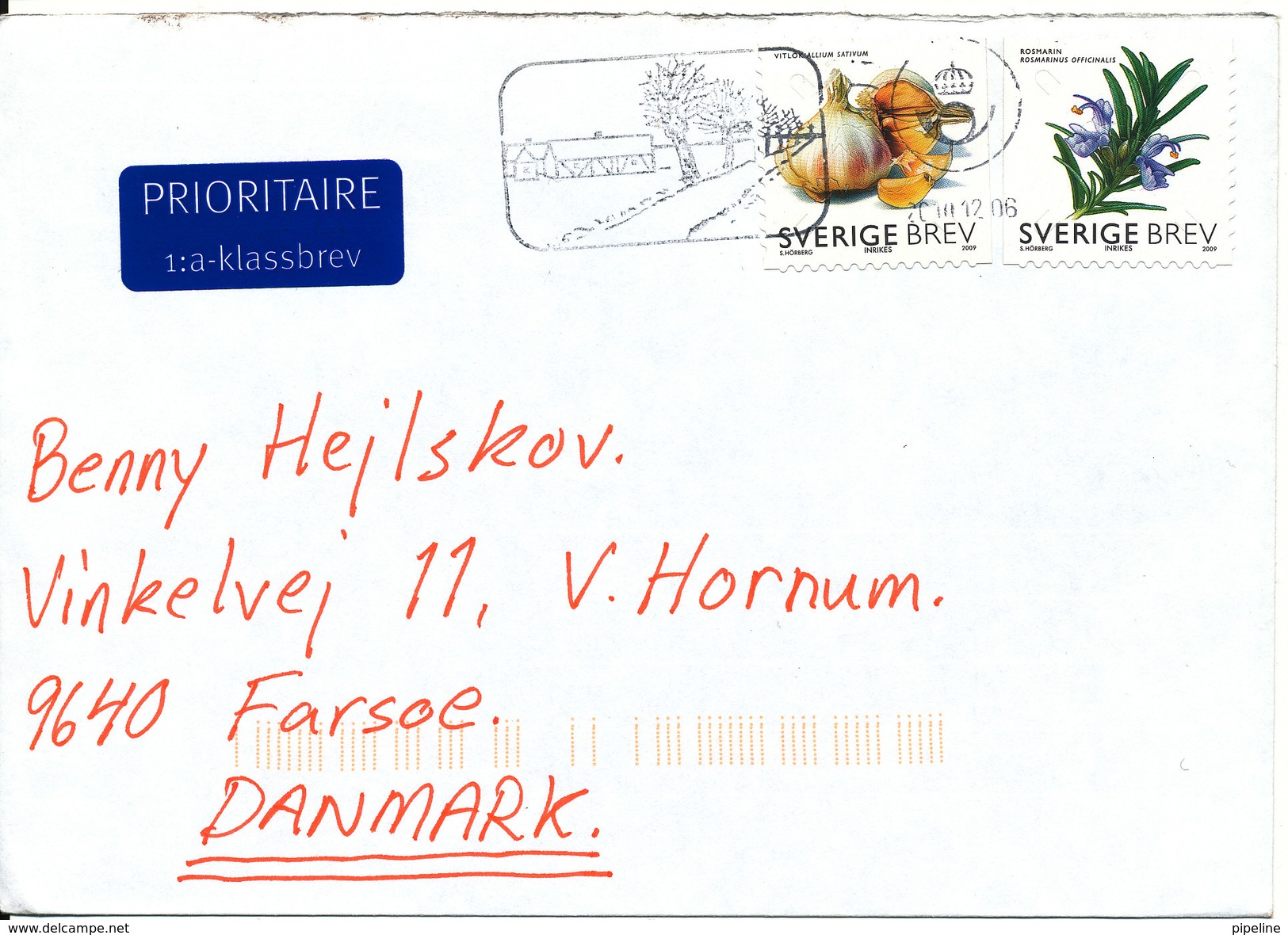 Sweden Cover Sent To Denmark 6-12-2010 - Storia Postale