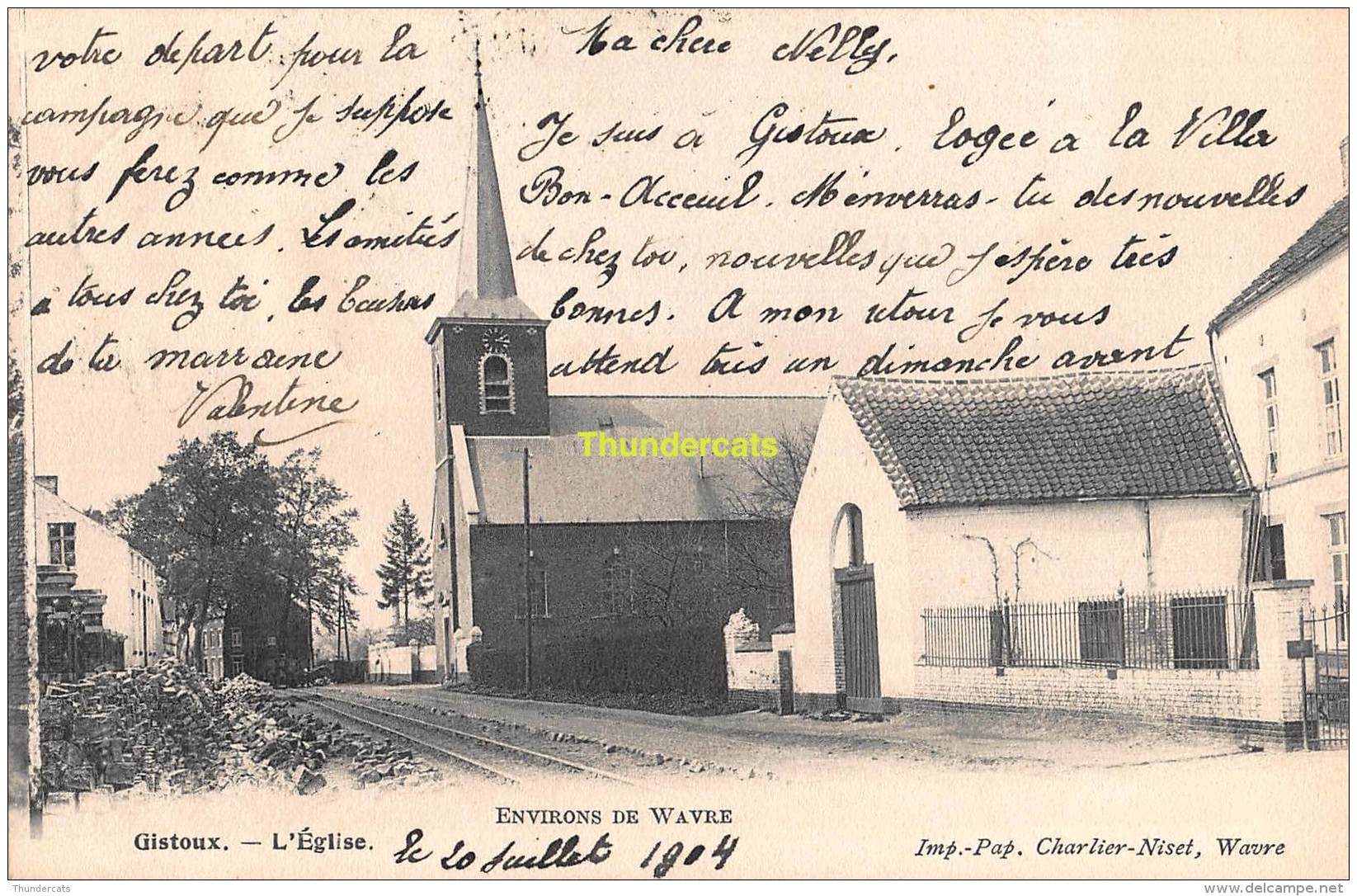 CPA  ENVIRONS DE WAVRE  GISTOUX  L'EGLISE - Chaumont-Gistoux