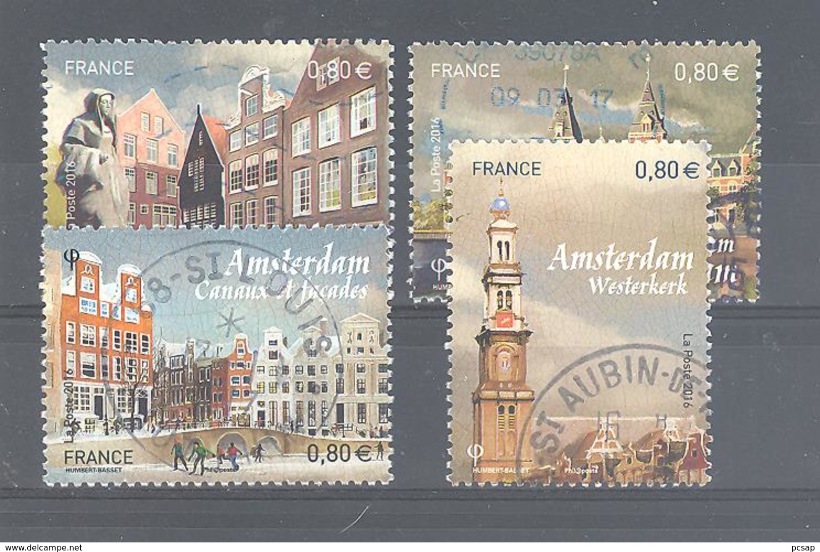 France Oblitérés N°5090 à 5093 (Capitales Européennes : Amsterdam) (Cachet Rond) - Oblitérés