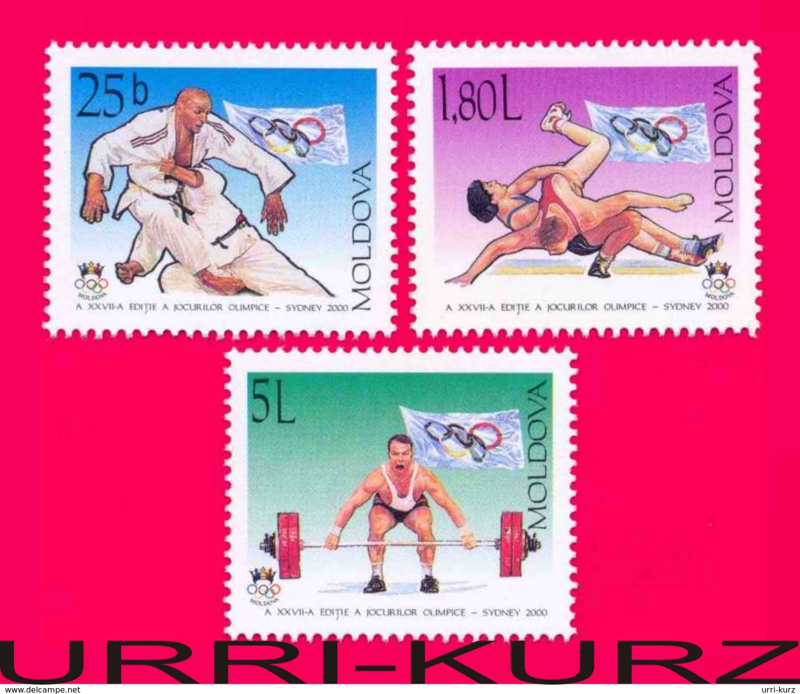 MOLDOVA 2000 Sports XXVII Summer Olympics Olympic Games Sydney Australia Judo Wrestling Weightlifting 3v Mi370-372 MNH - Ete 2000: Sydney
