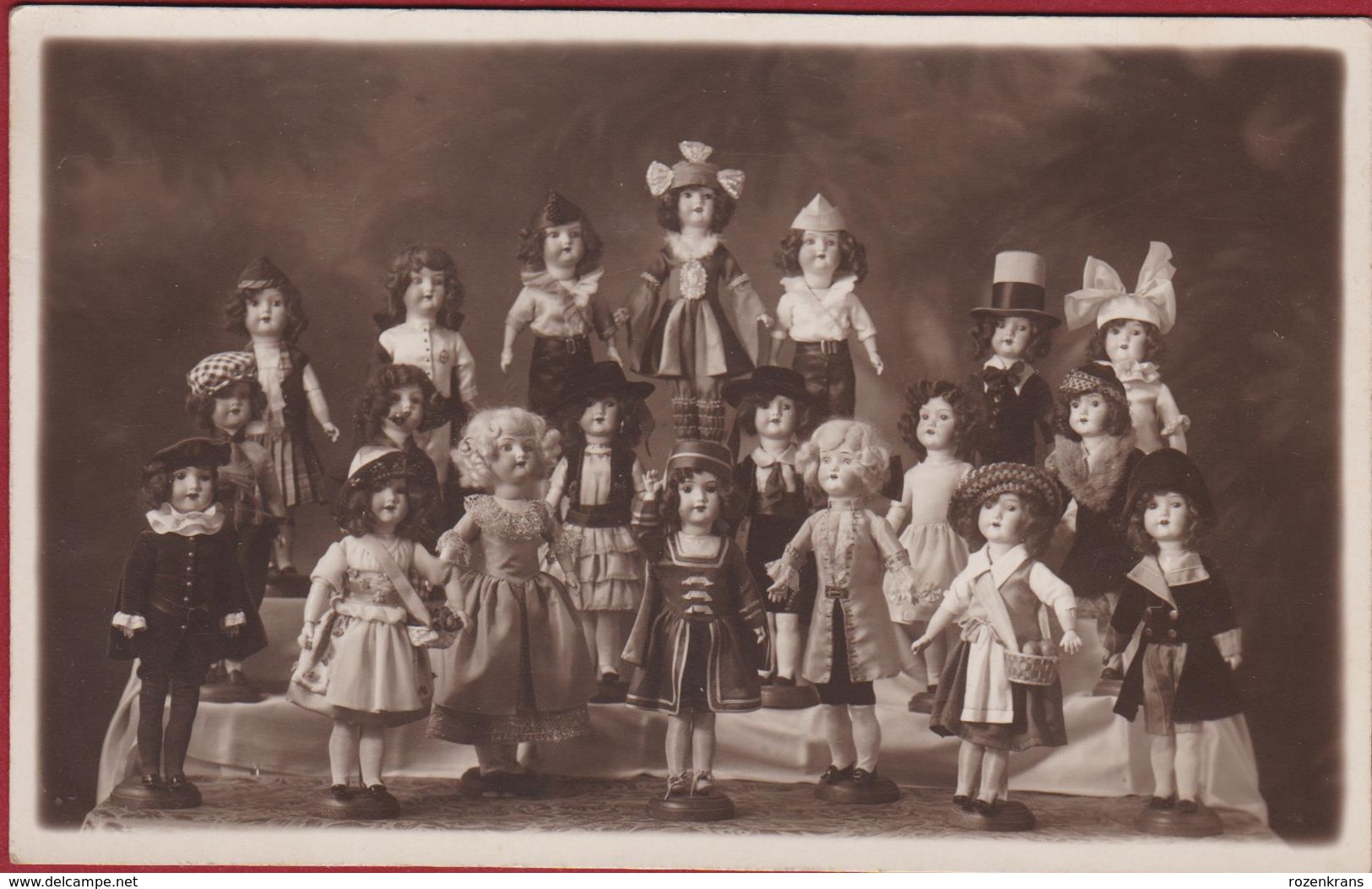 Oude Foto Originele Fotokaart MogelijkVermoedelijk Poppententoonstelling 1934 Antwerpen J. Bulens Merxem Pop Doll Poupee - Historische Documenten