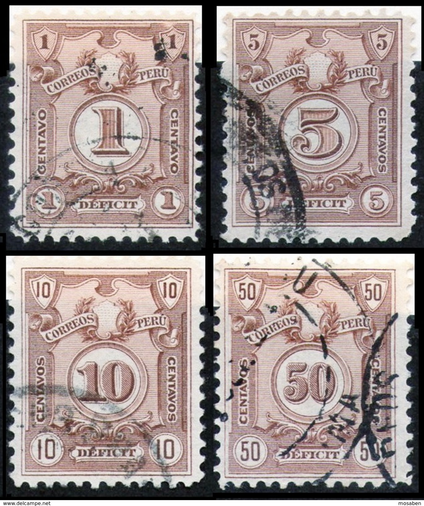 PERÚ	-	Yv. 44-47	-	Taxe -		PER-7572 - Peru