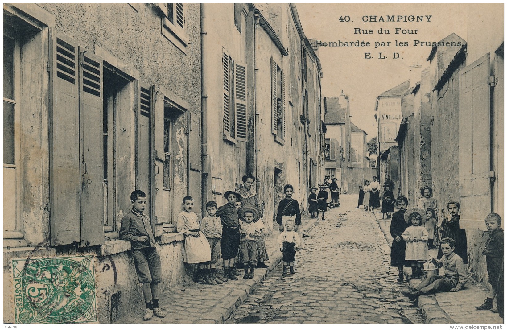 N73 - 94 - CHAMPIGNY - Val-de-Marne - Rue Du Four - Bombardée Par Les Prussiens - Champigny Sur Marne