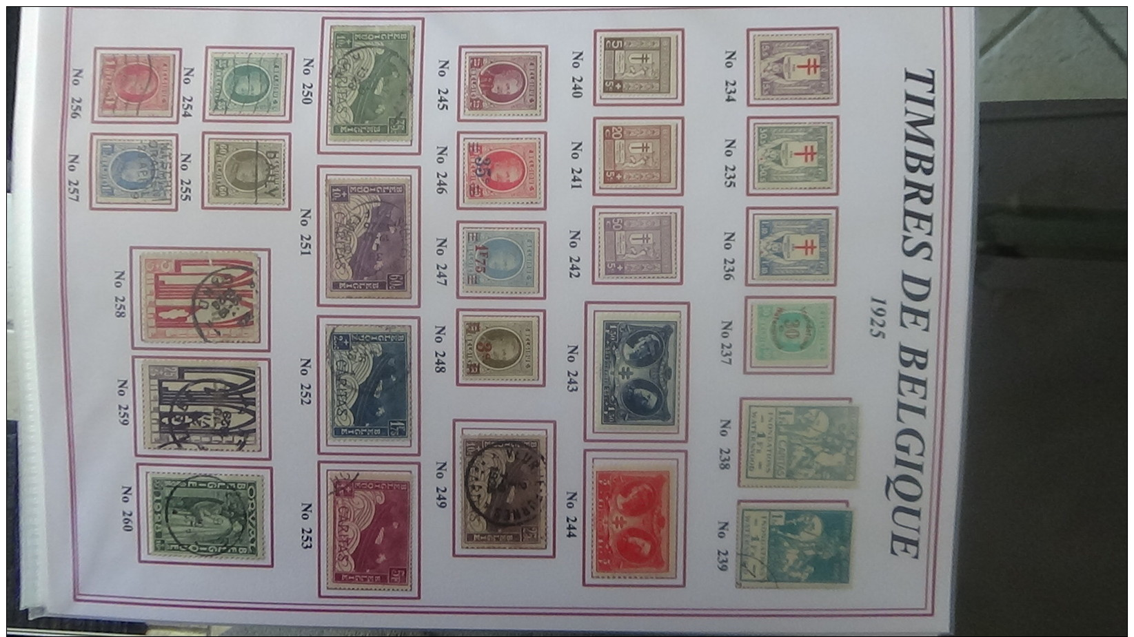 A Classeur de timbres de Belgique * et oblitérés du début au N° 2081 ... A saisir !!!