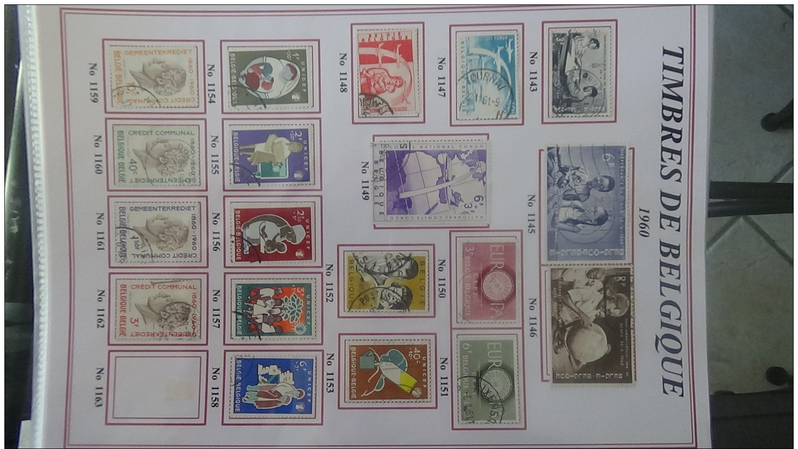 A Classeur de timbres de Belgique * et oblitérés du début au N° 2081 ... A saisir !!!