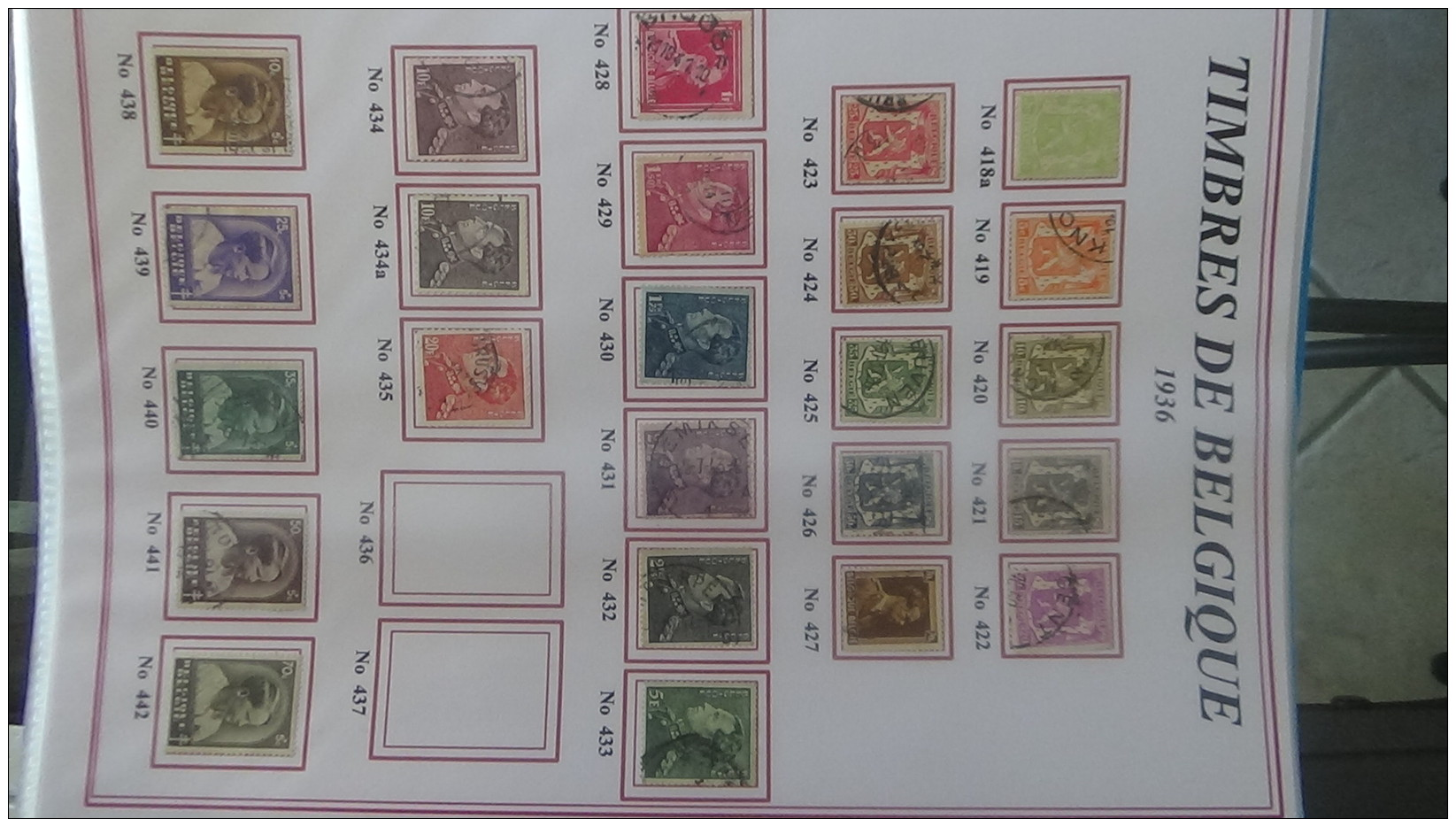 A Classeur de timbres de Belgique * et oblitérés du début au N° 2081 ... A saisir !!!