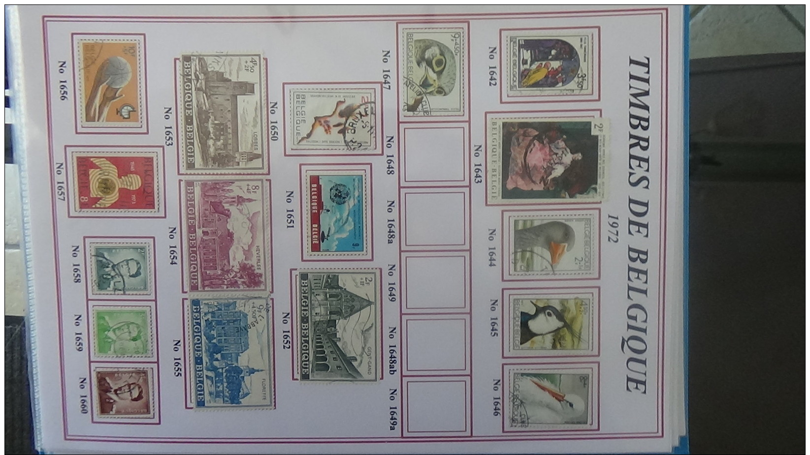 A Classeur de timbres de Belgique * et oblitérés du début au N° 2081 ... A saisir !!!