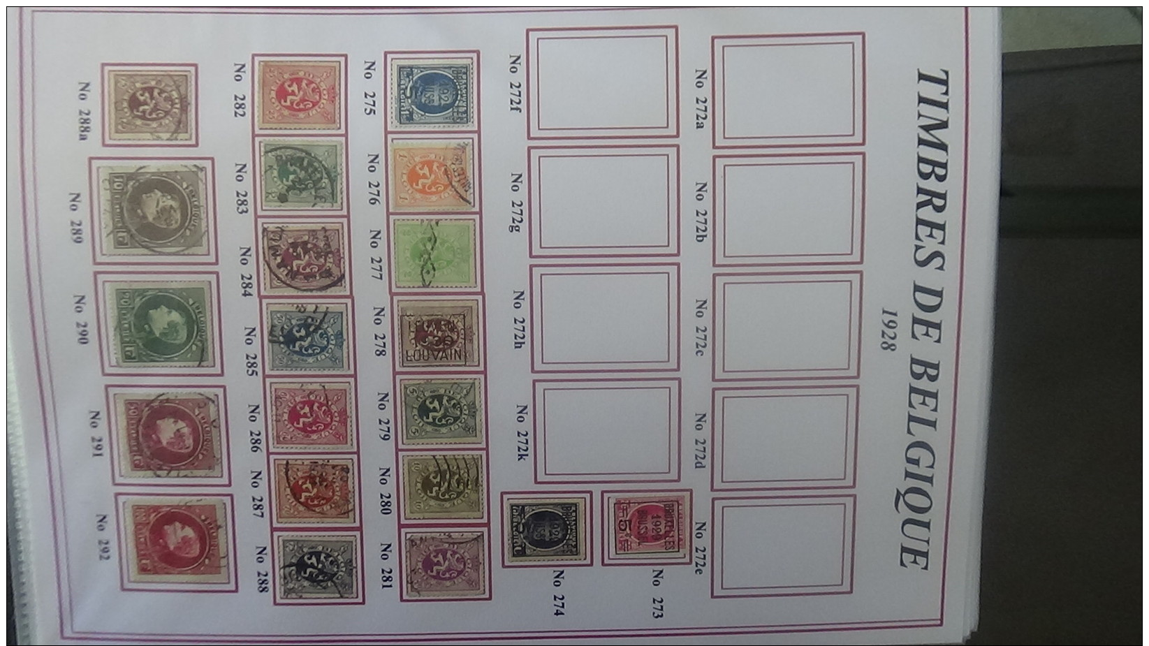 A Classeur de timbres de Belgique * et oblitérés du début au N° 2081 ... A saisir !!!