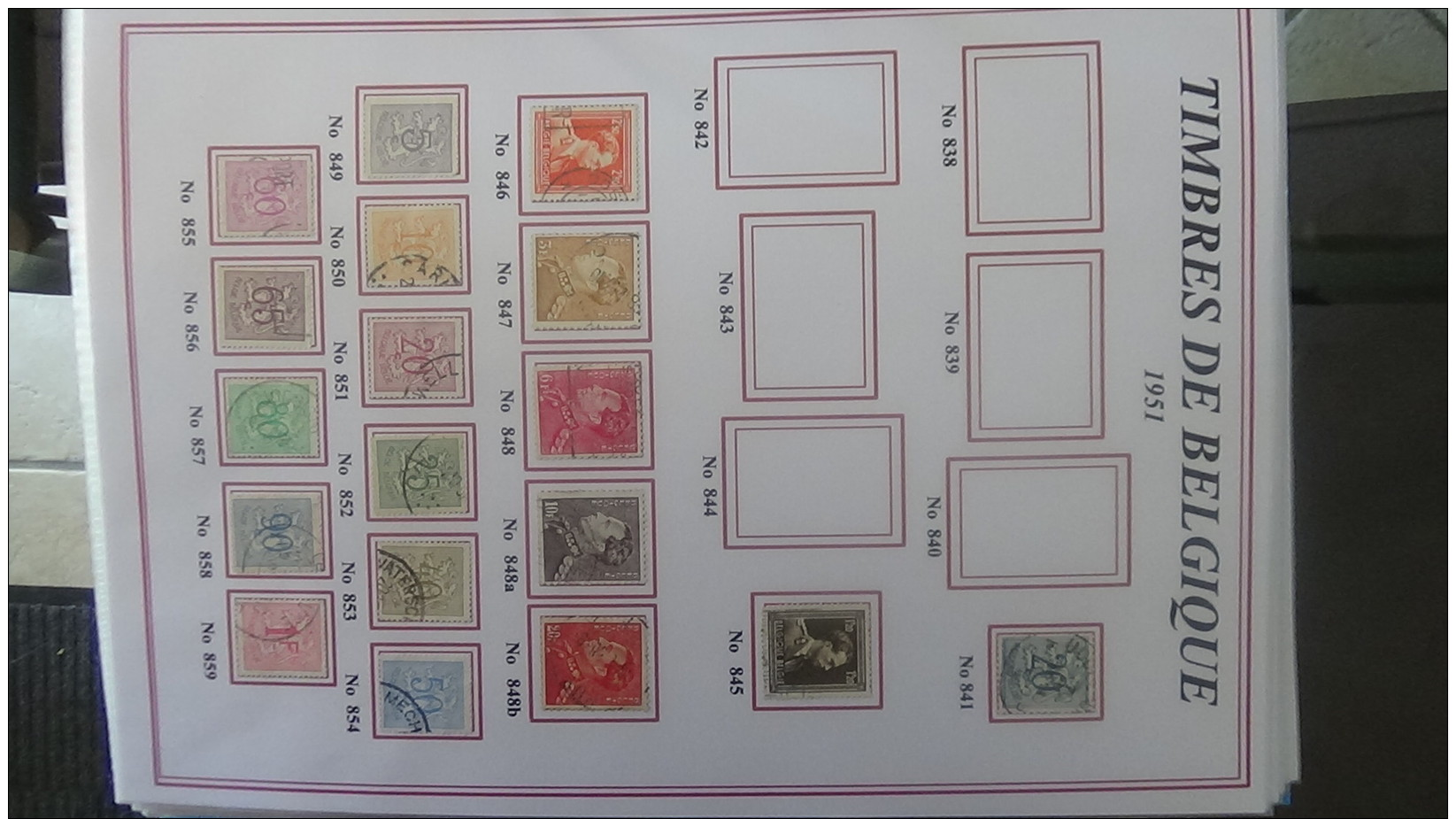 A Classeur de timbres de Belgique * et oblitérés du début au N° 2081 ... A saisir !!!