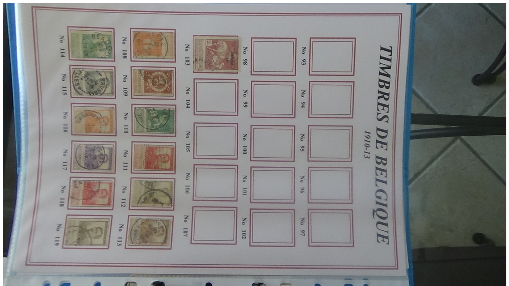 A Classeur de timbres de Belgique * et oblitérés du début au N° 2081 ... A saisir !!!