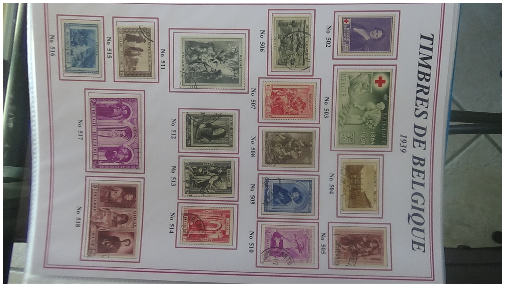 A Classeur de timbres de Belgique * et oblitérés du début au N° 2081 ... A saisir !!!