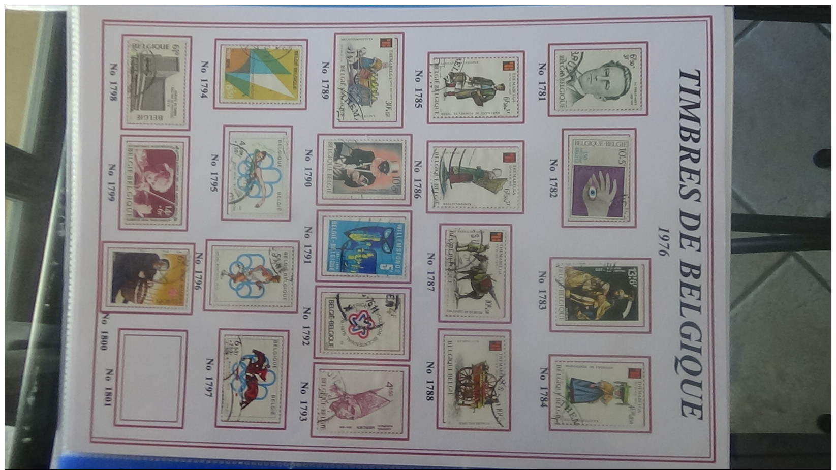 A Classeur de timbres de Belgique * et oblitérés du début au N° 2081 ... A saisir !!!