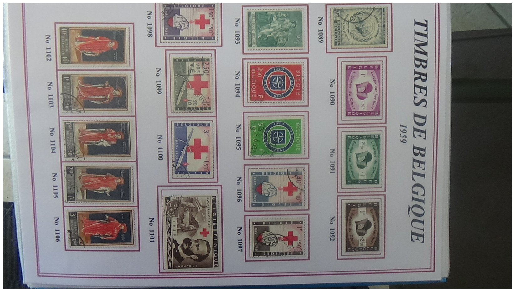 A Classeur de timbres de Belgique * et oblitérés du début au N° 2081 ... A saisir !!!