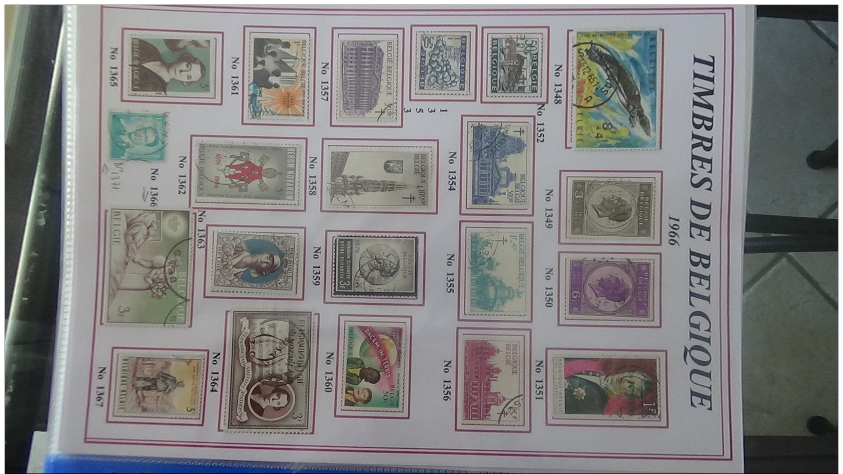 A Classeur de timbres de Belgique * et oblitérés du début au N° 2081 ... A saisir !!!