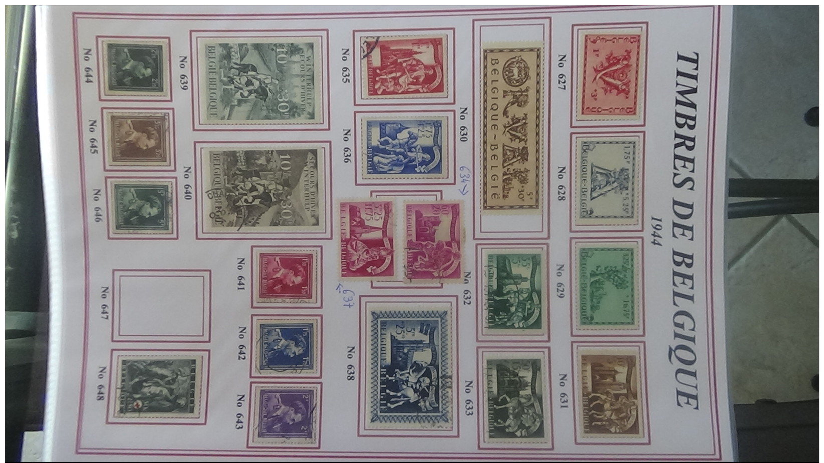 A Classeur de timbres de Belgique * et oblitérés du début au N° 2081 ... A saisir !!!