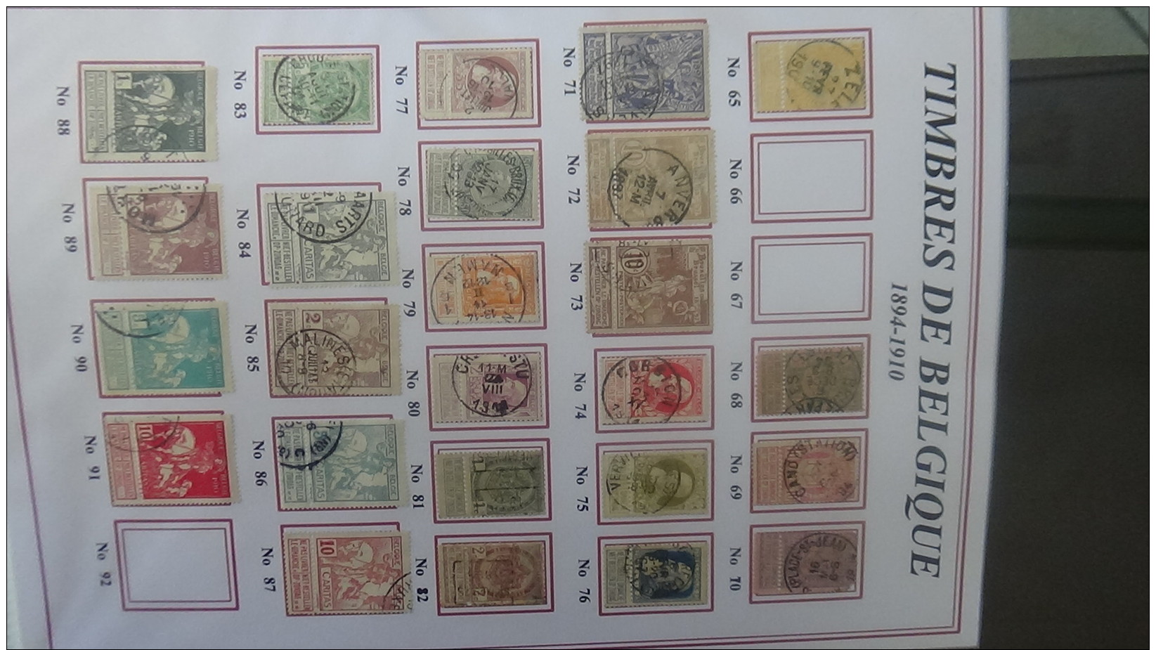 A Classeur de timbres de Belgique * et oblitérés du début au N° 2081 ... A saisir !!!