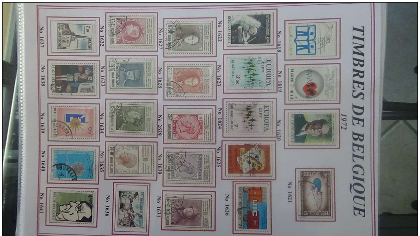 A Classeur de timbres de Belgique * et oblitérés du début au N° 2081 ... A saisir !!!