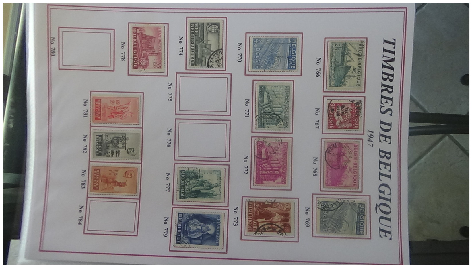 A Classeur de timbres de Belgique * et oblitérés du début au N° 2081 ... A saisir !!!