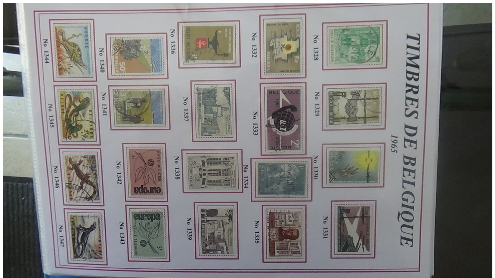 A Classeur de timbres de Belgique * et oblitérés du début au N° 2081 ... A saisir !!!