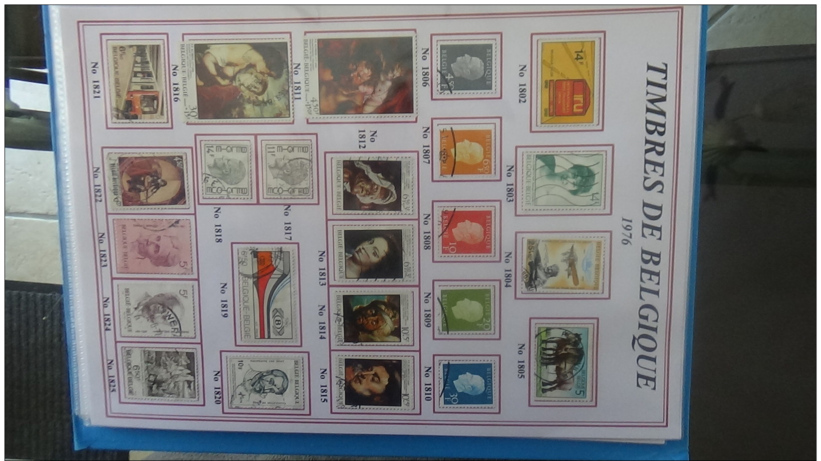 A Classeur de timbres de Belgique * et oblitérés du début au N° 2081 ... A saisir !!!