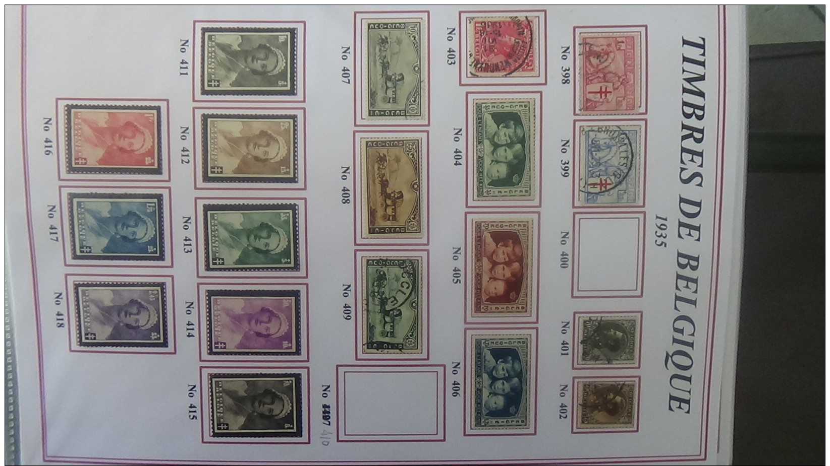 A Classeur de timbres de Belgique * et oblitérés du début au N° 2081 ... A saisir !!!