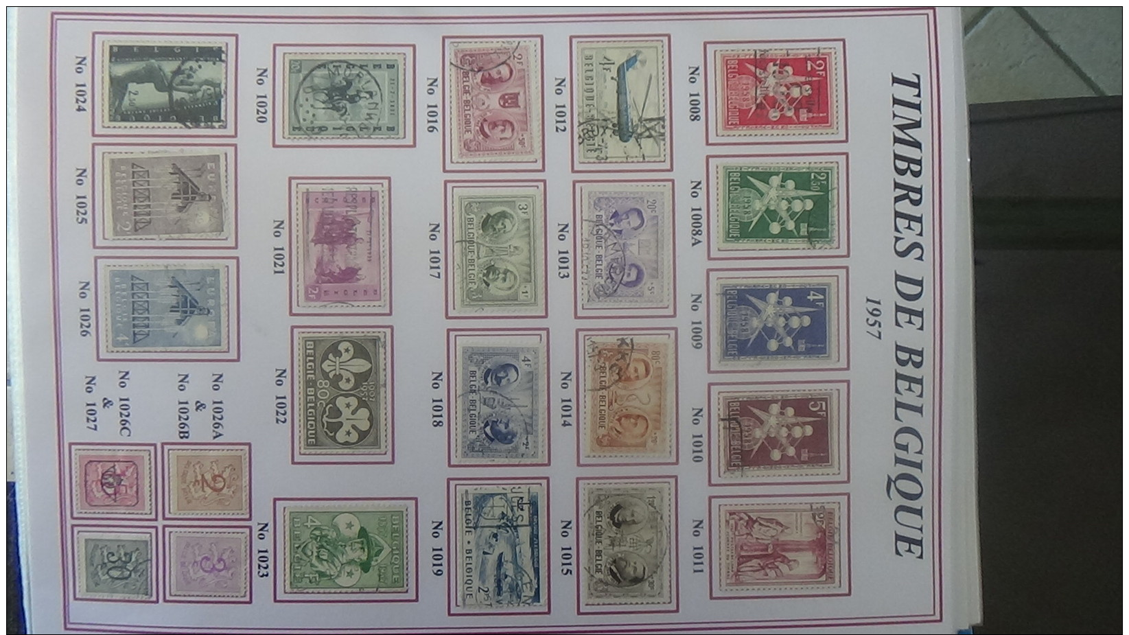 A Classeur de timbres de Belgique * et oblitérés du début au N° 2081 ... A saisir !!!