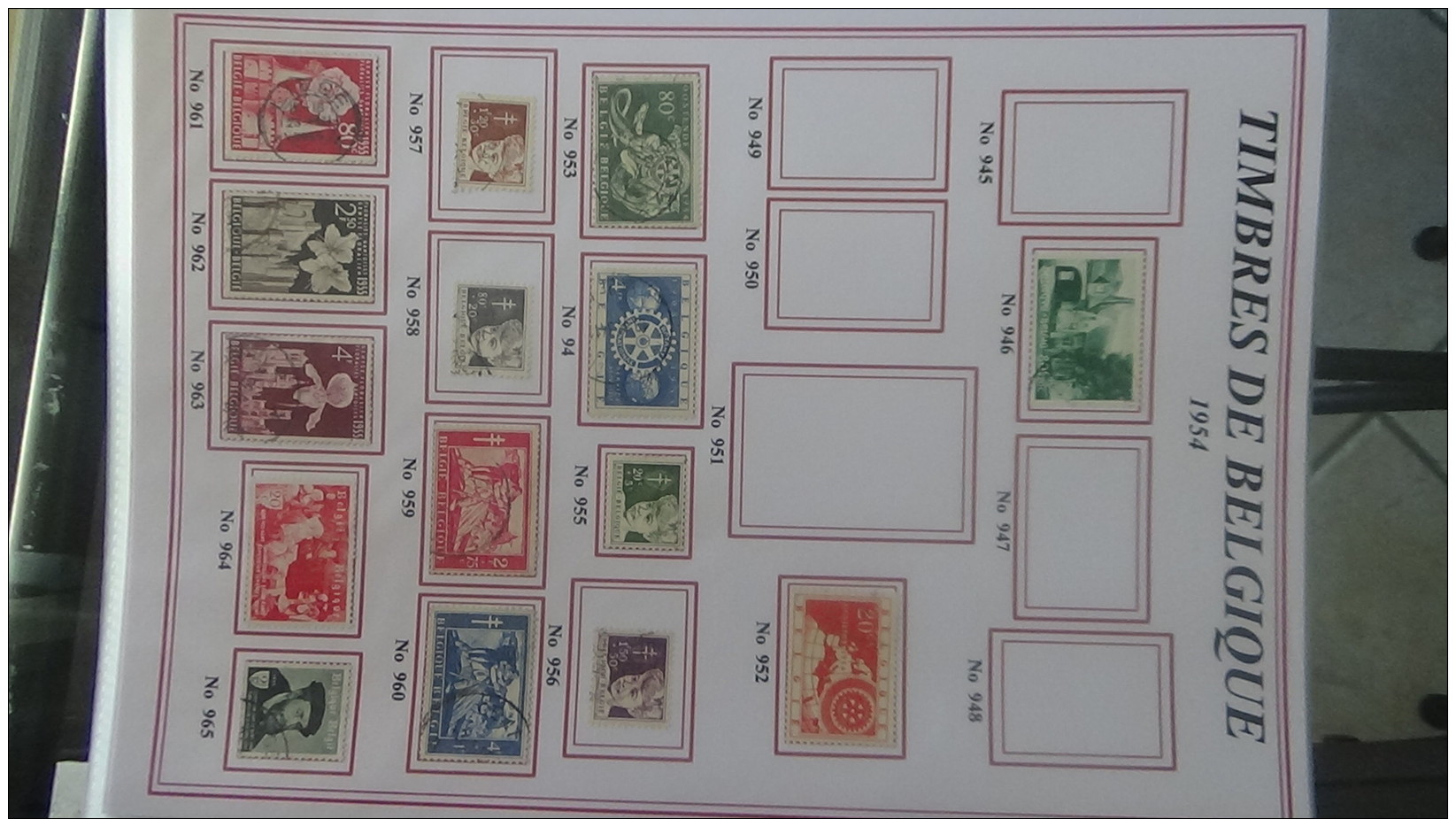 A Classeur de timbres de Belgique * et oblitérés du début au N° 2081 ... A saisir !!!