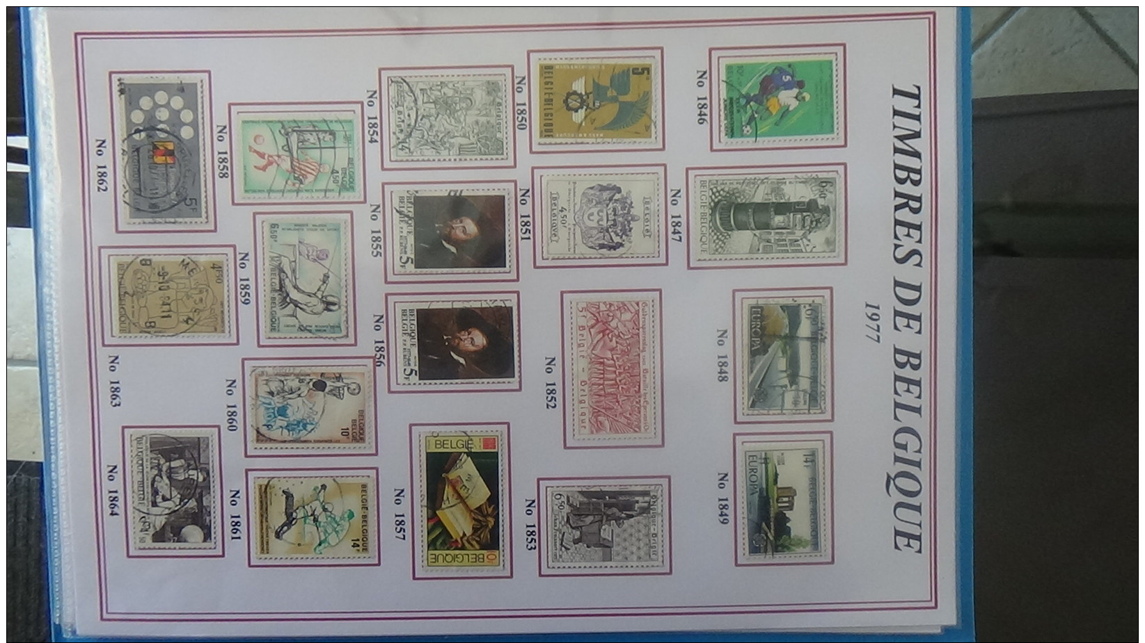 A Classeur de timbres de Belgique * et oblitérés du début au N° 2081 ... A saisir !!!