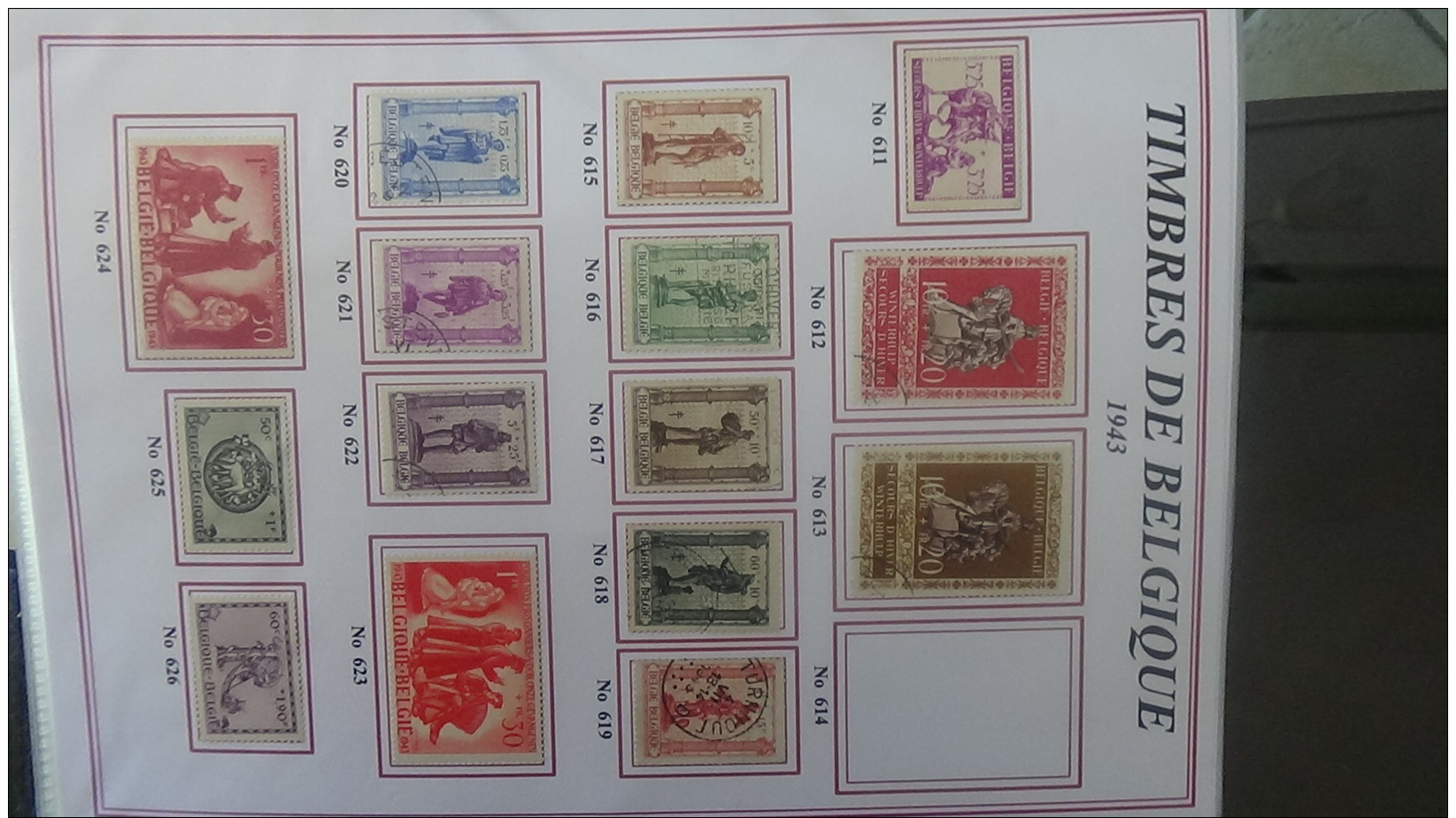 A Classeur de timbres de Belgique * et oblitérés du début au N° 2081 ... A saisir !!!