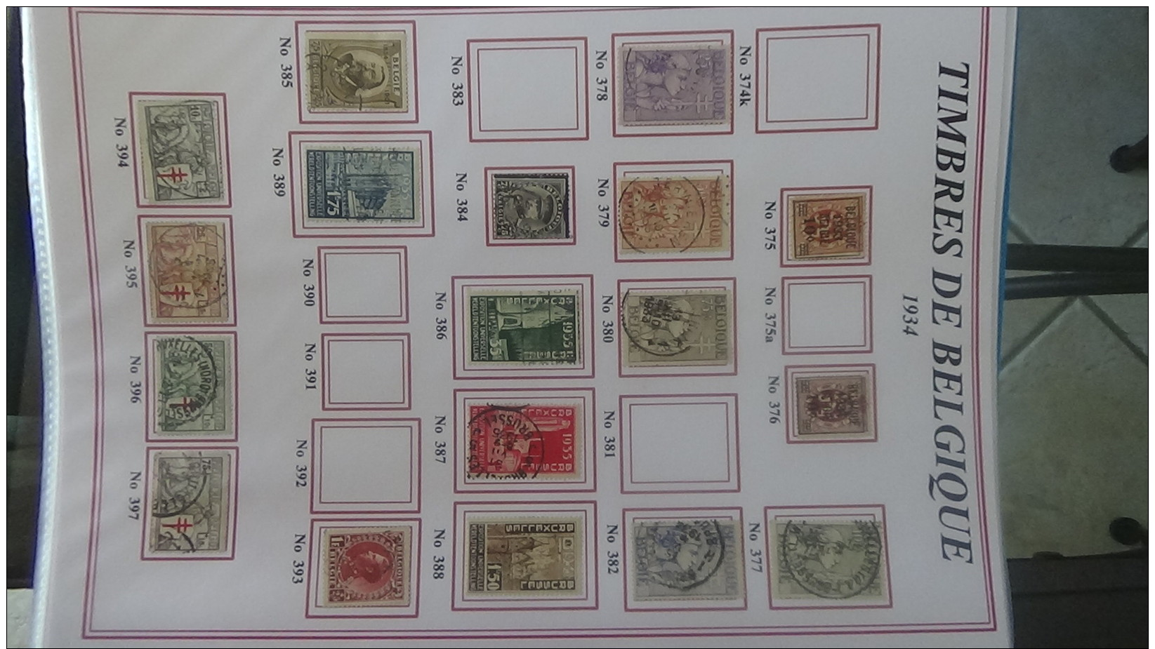 A Classeur de timbres de Belgique * et oblitérés du début au N° 2081 ... A saisir !!!