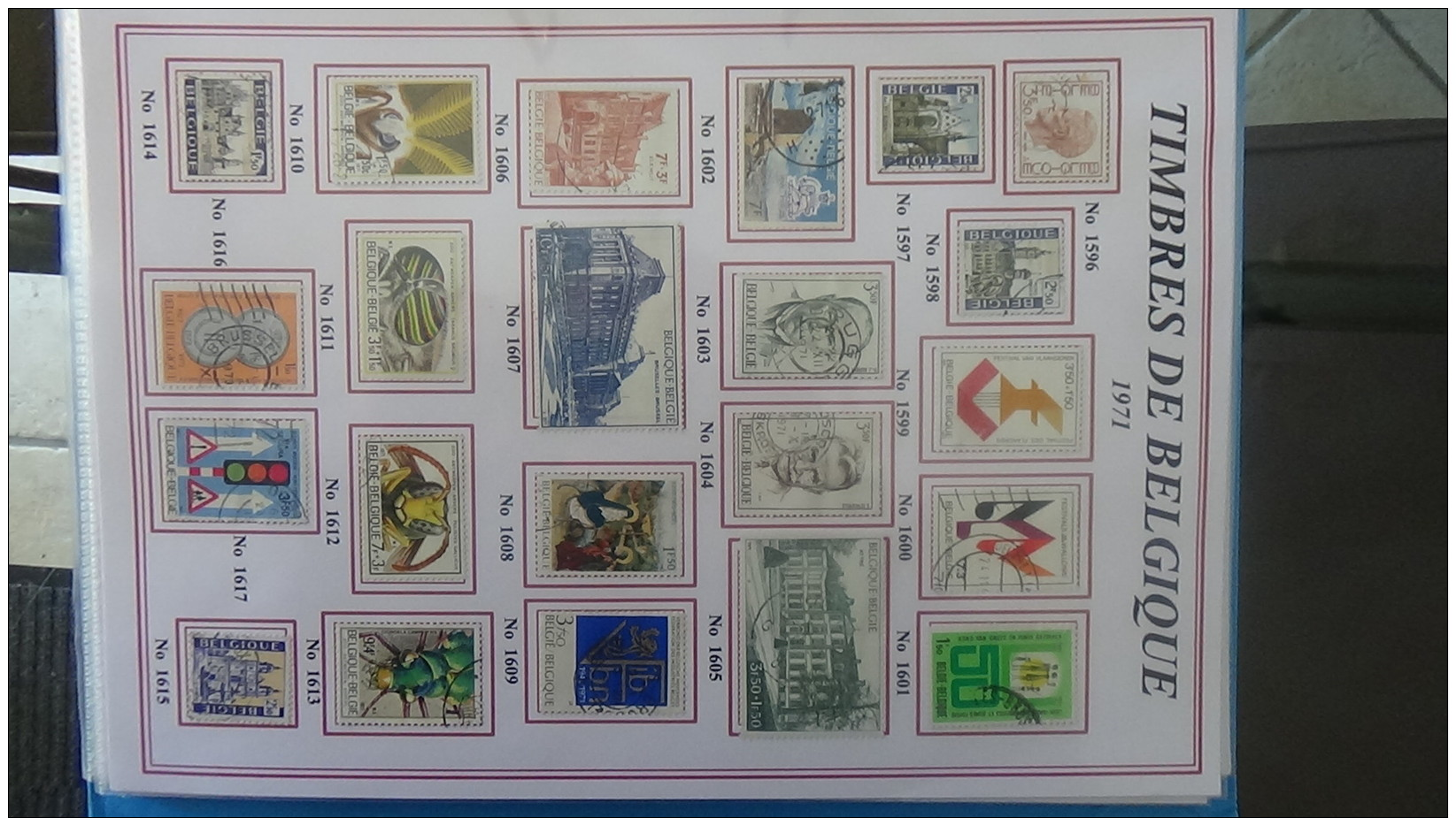 A Classeur de timbres de Belgique * et oblitérés du début au N° 2081 ... A saisir !!!