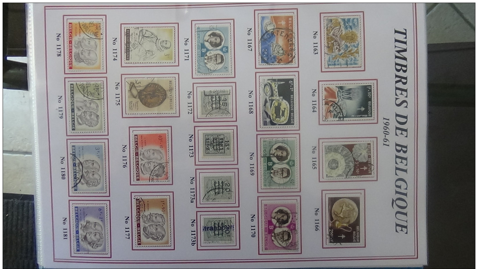 A Classeur de timbres de Belgique * et oblitérés du début au N° 2081 ... A saisir !!!