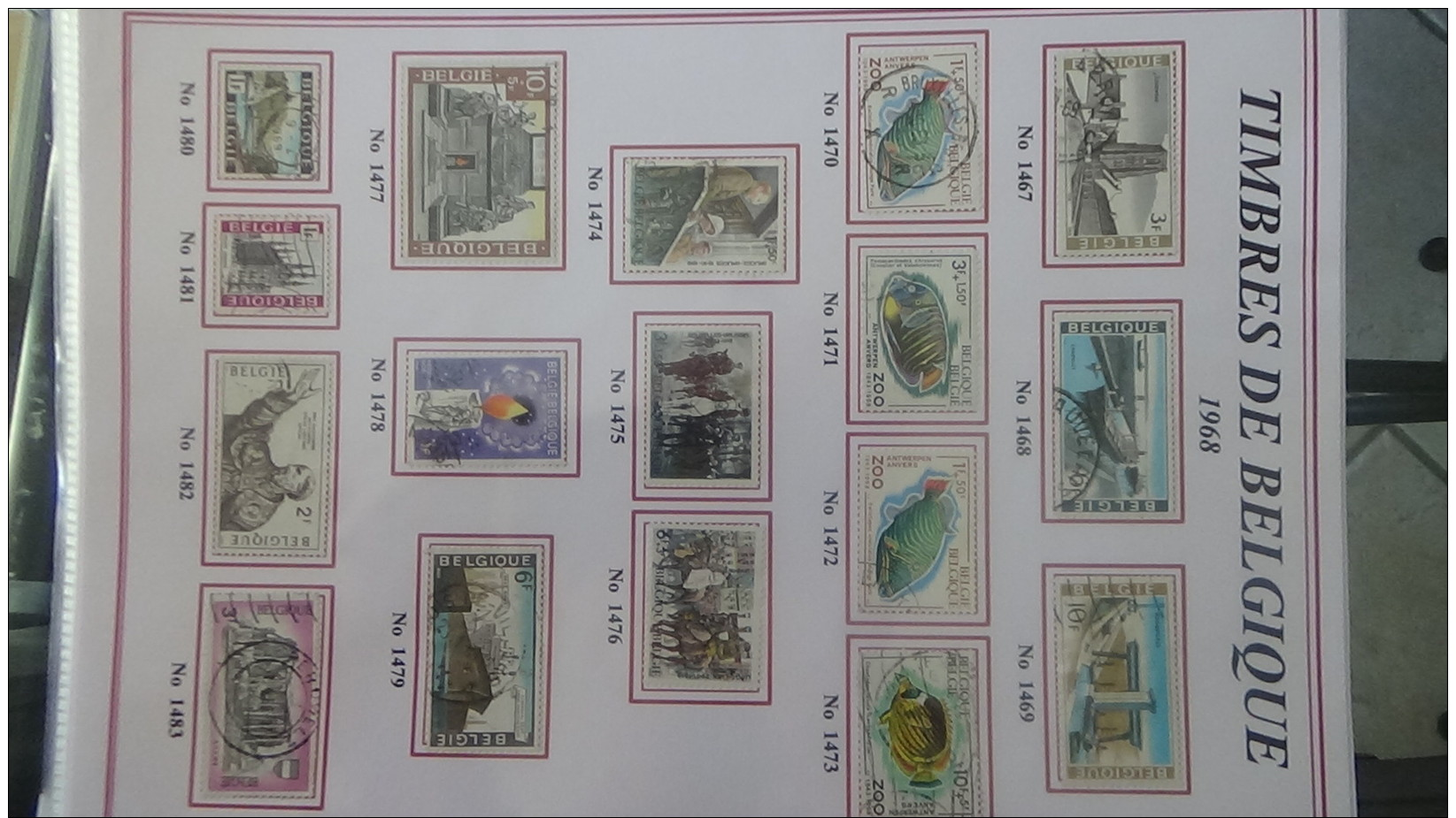 A Classeur de timbres de Belgique * et oblitérés du début au N° 2081 ... A saisir !!!