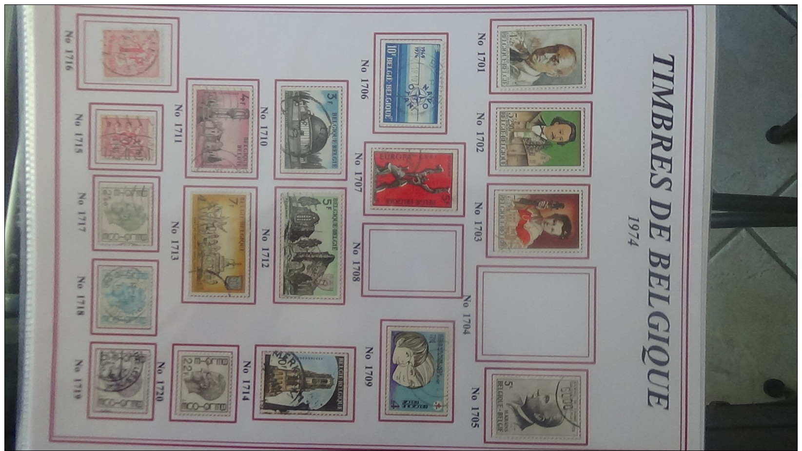 A Classeur de timbres de Belgique * et oblitérés du début au N° 2081 ... A saisir !!!