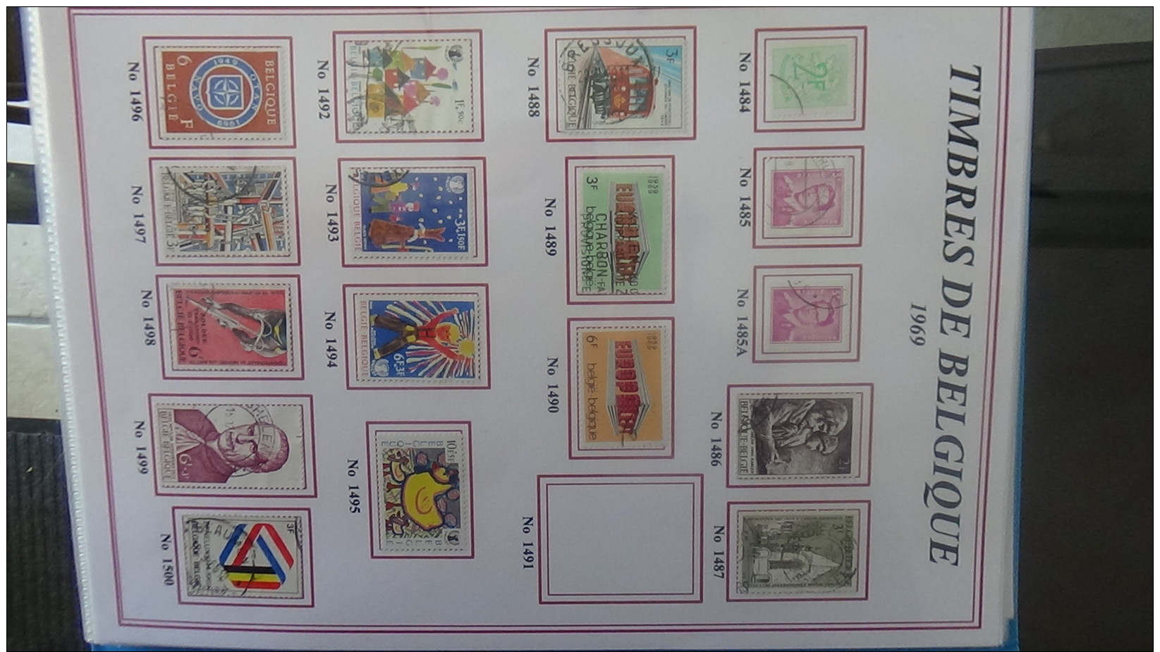 A Classeur de timbres de Belgique * et oblitérés du début au N° 2081 ... A saisir !!!