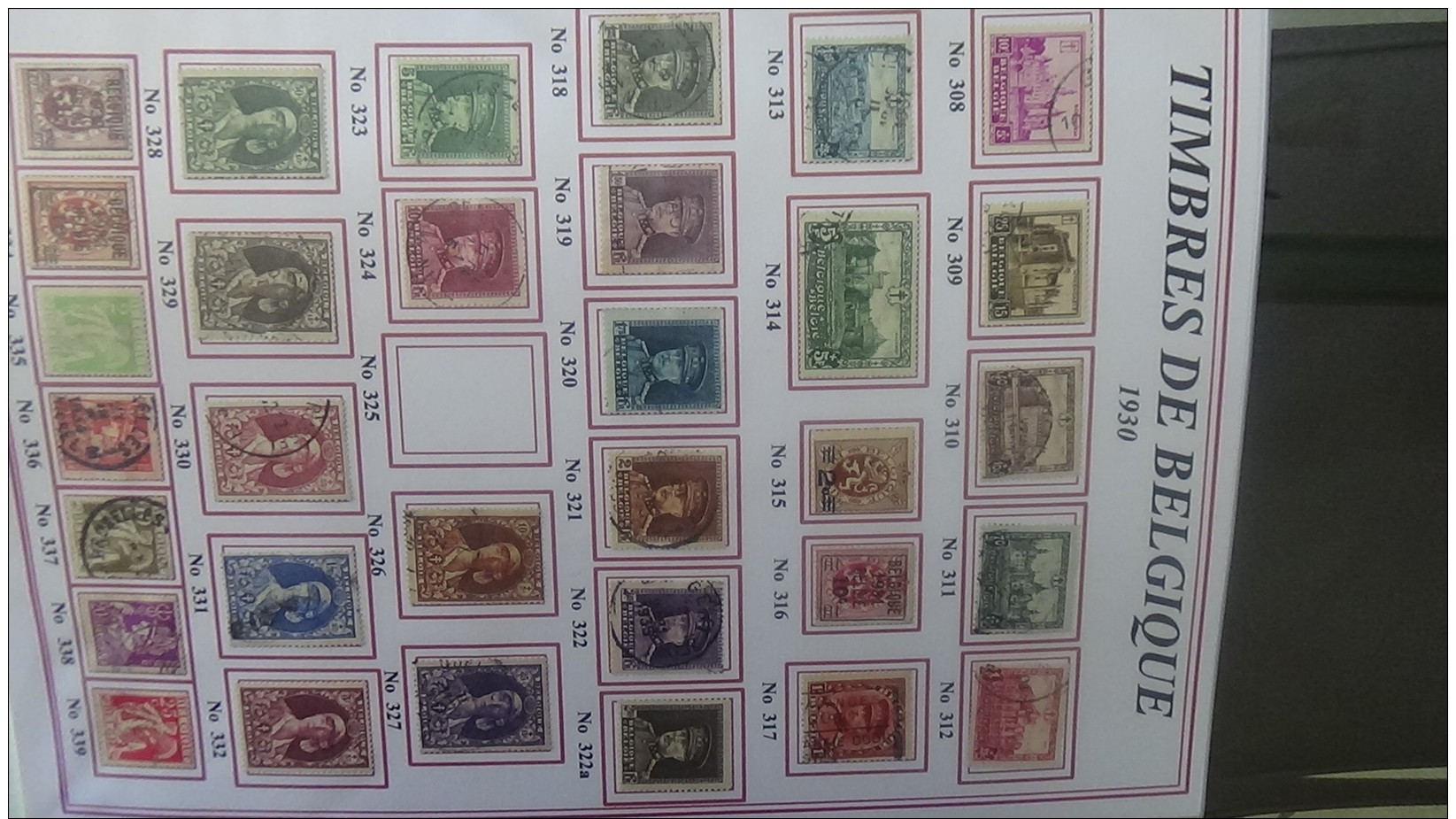 A Classeur de timbres de Belgique * et oblitérés du début au N° 2081 ... A saisir !!!