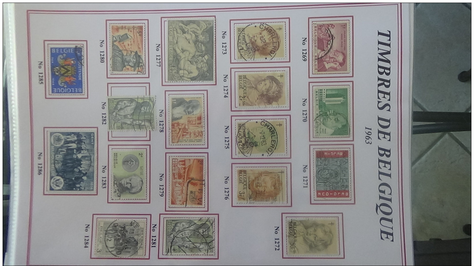 A Classeur de timbres de Belgique * et oblitérés du début au N° 2081 ... A saisir !!!